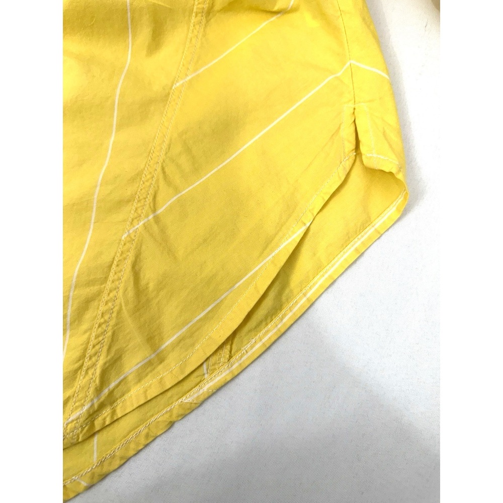 We The Free Urban Outfitters Yellow Striped Button Down Shirt Oversize Womens M - Picture 10 of 12